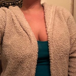 Large hippie rose cozy sweater with hoodie